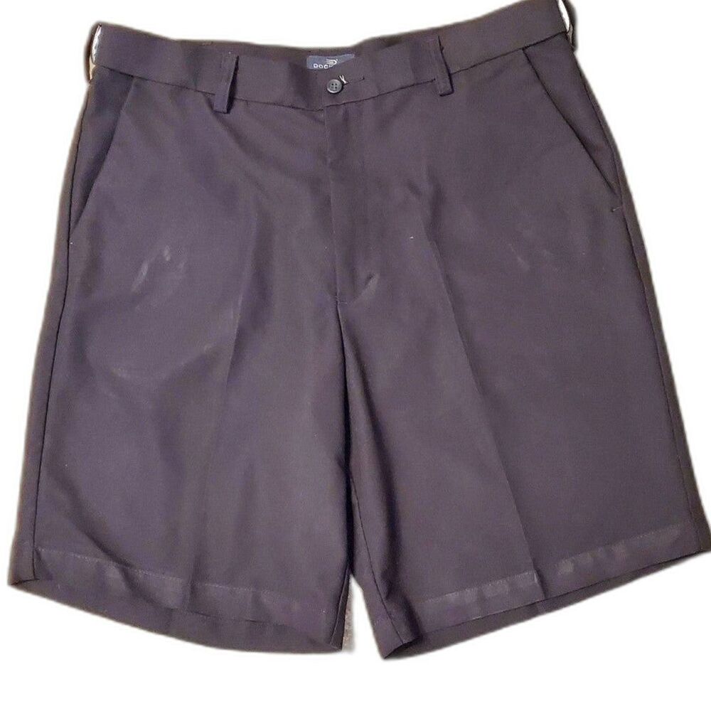Dockers Golf Men's Sz 36 Flat Front Relaxed Fit Casual Chino Shorts Black